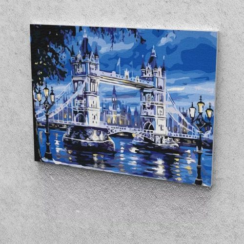 Tower Bridge festés számok alapján kreatív készlet kerettel 40x50