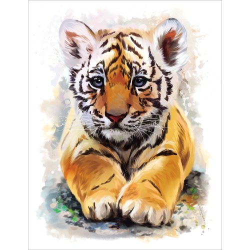 Kis tigtis hímző készlet 30x40 cm-es vászonnal keresztszemes hímzés