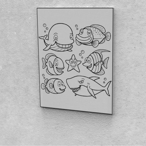 Kreatív festés maradék festékek felhasználásához tengeri állatok