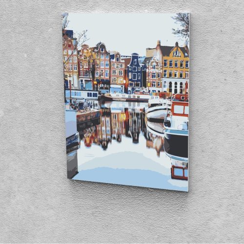 Amszterdami csatorna festés számok alapján kreatív készlet 40x50