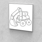 Fejlesztő Festővászon Picasso Palántáknak 3 éves korosztálynak markológép 30x30 cm