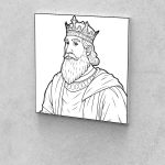 Fejlesztő Festővászon Picasso Palántáknak 6-9 éves korosztálynak Király 40x40 cm