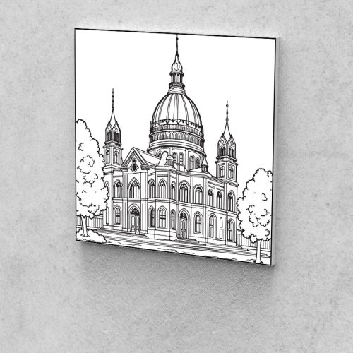 Fejlesztő Festővászon Picasso Palántáknak 6-9 éves korosztálynak Bazilika 40x40 cm