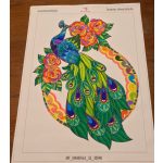 Kreatív festés maradék festékek felhasználásához páva