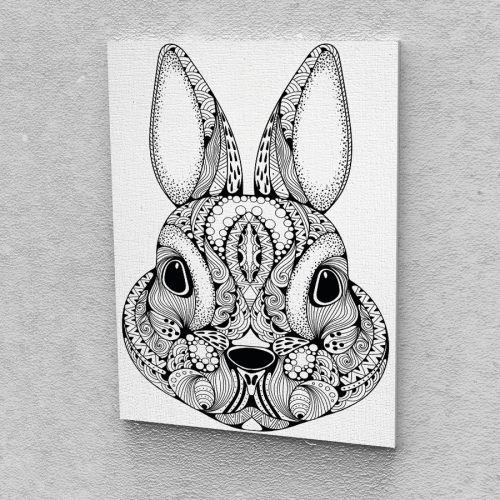 Kreatív festés maradék festékek felhasználásához nyuszi