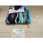 Baglyos párnahuzat hímzés 42x42 cm