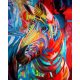 Zebra festés és gyémántszemes kreatív 40x50 cm-es hibrid kép