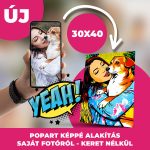 Egyedi PopArt Kép vászonkép nyomtatás - Saját Fotódból Műalkotás 30x40 cm