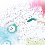 Virágárus Párizsban festés számok alapján kreatív készlet keret nélkül 40x50