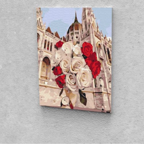 Parlament Rózsacsokorral festés számok alapján kreatív készlet keret nélkül