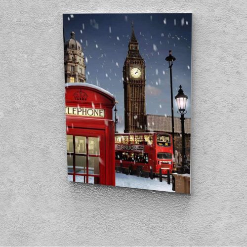 Big Ben London hóban festés számok alapján kreatív készlet kerettel 40x50