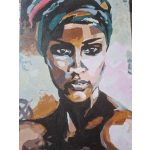 Afrikai portré festés számok alapján kreatív készlet keret nélkül