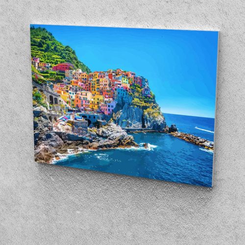 Cinque Terre festés számok alapján kreatív készlet kerettel 40x50