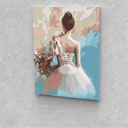   Balerina próba után festés számok alapján kreatív készlet 30x40