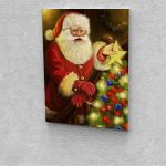 Mikulás a karácsonyfánál festés számok alapján kreatív készlet 30x40