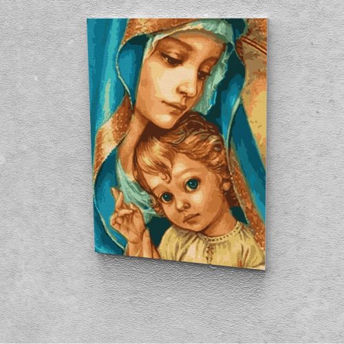 Mária a kis Jézussal festés számok alapján kreatív készlet 30x40