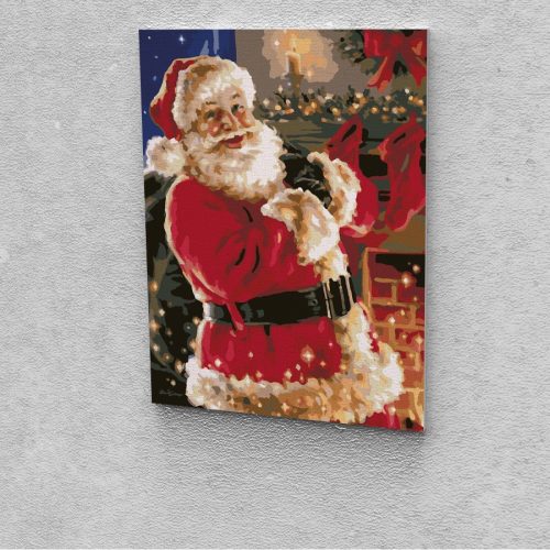 Karácsonyi rénszarvas festés számok alapján kreatív készlet kerettel