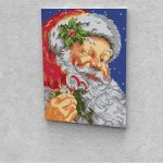 Mosolygós Mikulás festés számok alapján kreatív készlet 30x40