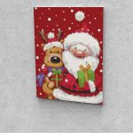 Mikulás és Rudolf festés számok alapján kreatív készlet 30x40