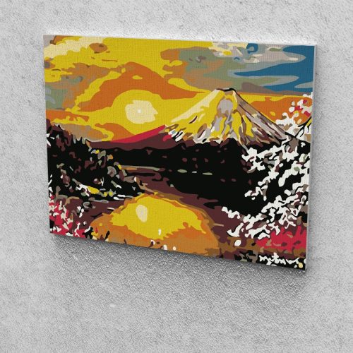 Fuji naplementekor festés számok alapján kreatív készlet 30x40