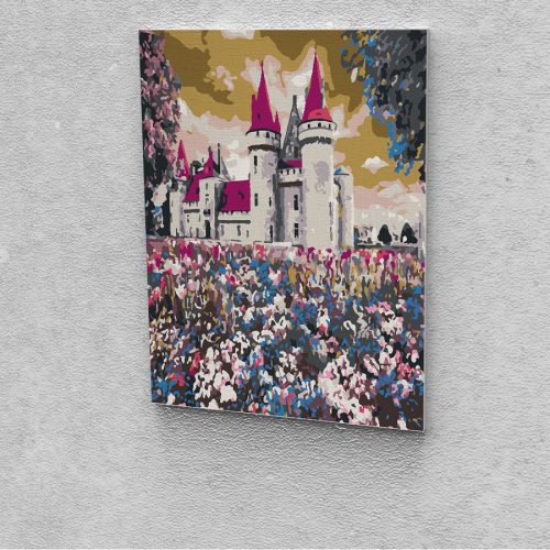 Templom festés számok alapján kreatív készlet kerettel 40x50