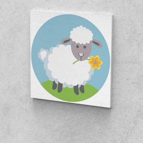 Húsvéti bárány számfestő készlet gyermekeknek 20x20