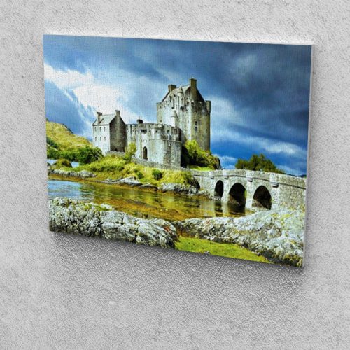 Eilean Donan kastély festés számok alapján kreatív készlet 30x40