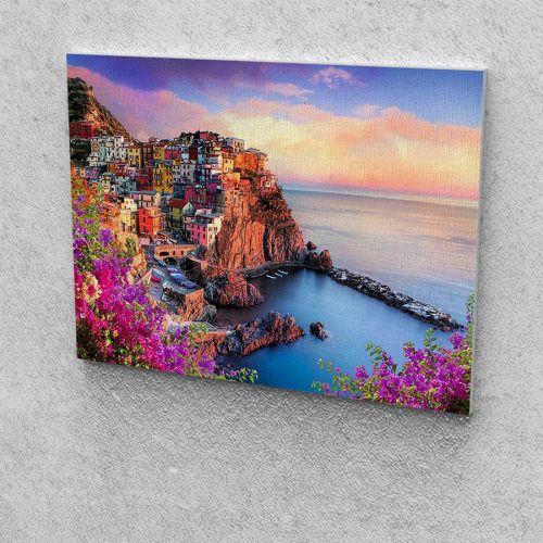 Cinque Terre festés számok alapján kreatív készlet 30x40