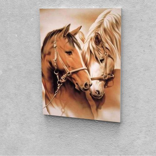 Ló szerelem festés számok alapján kreatív készlet 40×50