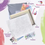 Csokor az ablakban festés számok alapján kreatív készlet kerettel 40x50