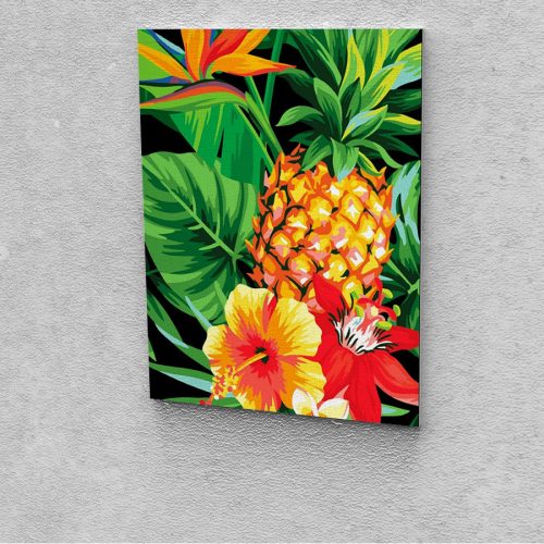 Ananász festés számok alapján kreatív készlet keret nélkül 40x50