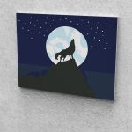 Farkas a holdnál festés számok alapján kreatív készlet keret nélkül 40x50