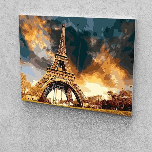 Eiffel Torony festés számok alapján kreatív készlet kerettel