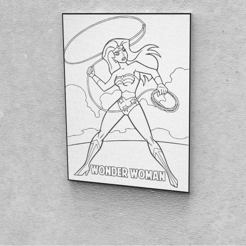 Kreatív festés maradék festékek felhasználásához Wonder Woman