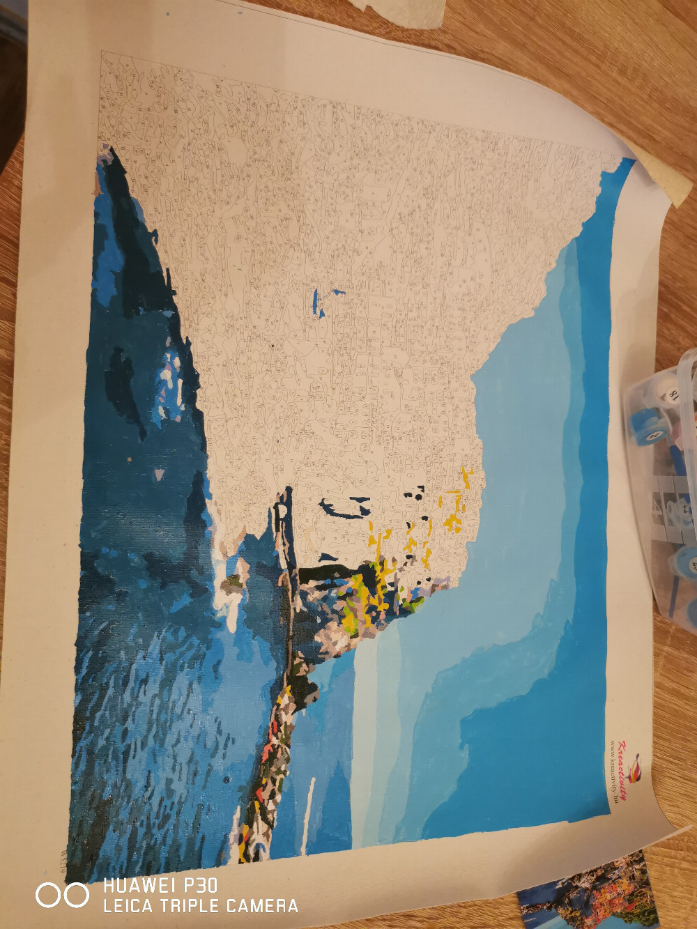     Cinque Terre festés számok alapján kreatív készlet keret nélkül