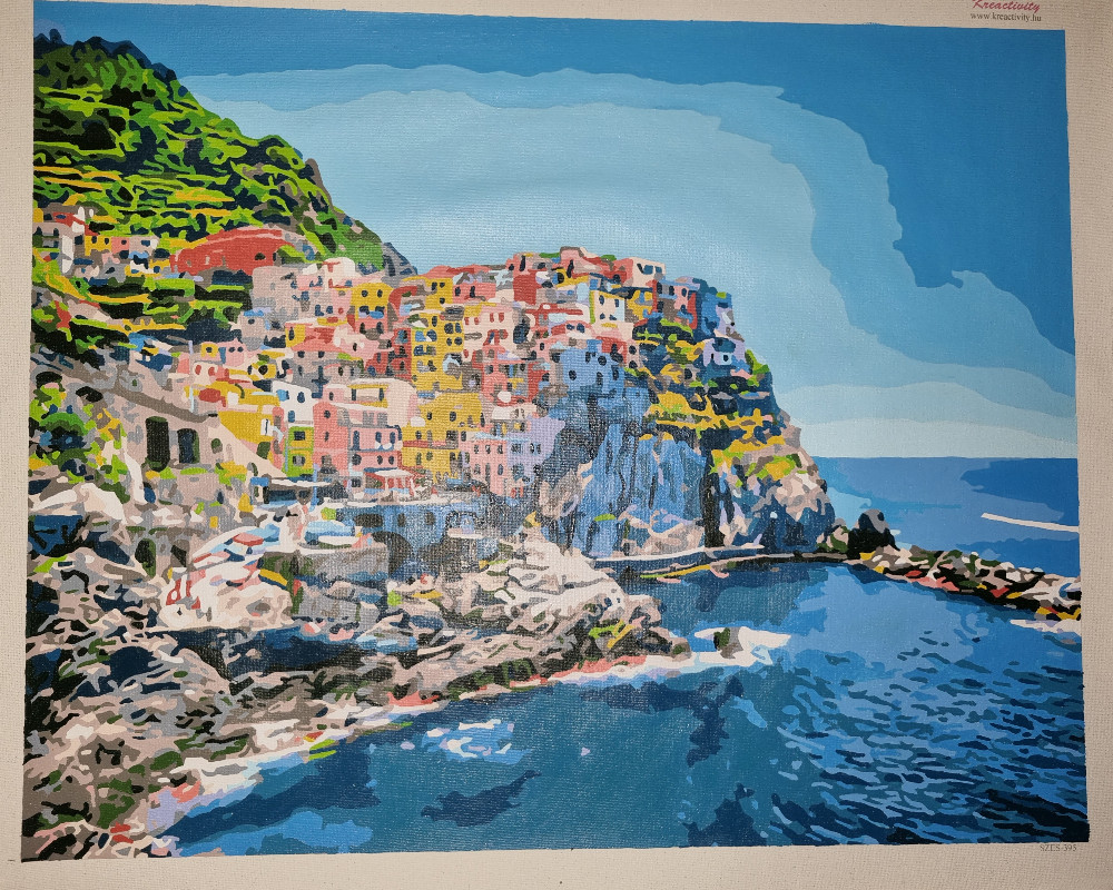   Cinque Terre festés számok alapján kreatív készlet 40x50
