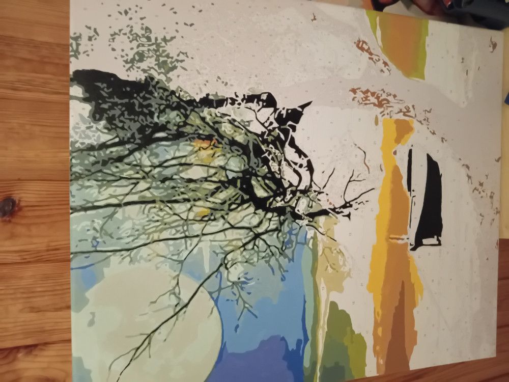   Csónak a holdfényben festés számok alapján kreatív készlet kerettel 50x60

