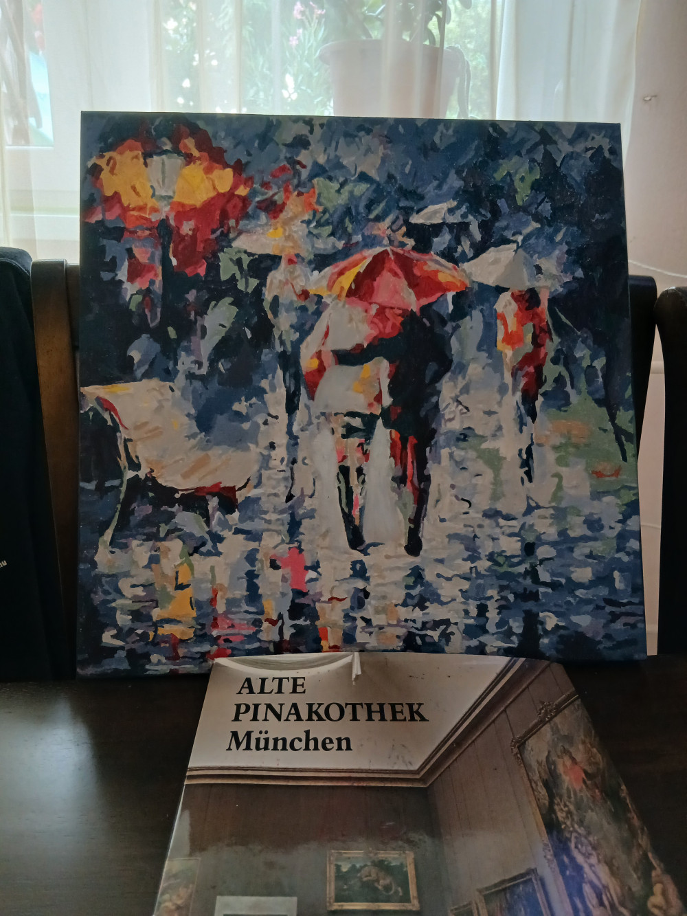   Esős sétány festmény festés számok alapján kreatív készlet kerettel 40x40
